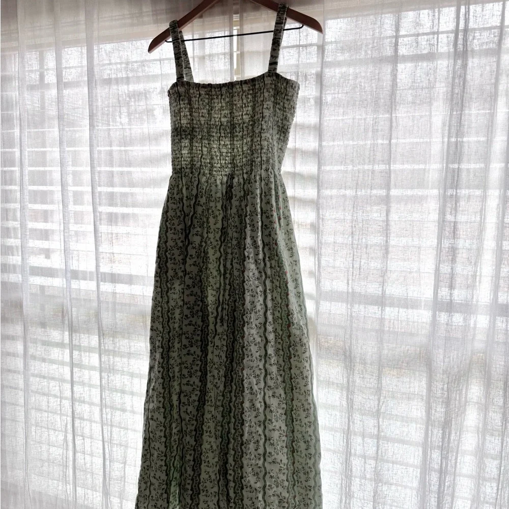 Hill House Home Anita Nap Dress Green Provence Floral - Picture 1 of 7